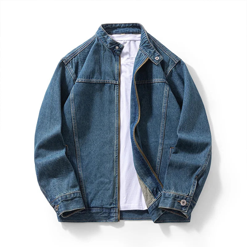 Veste en jean à fermeture éclair
