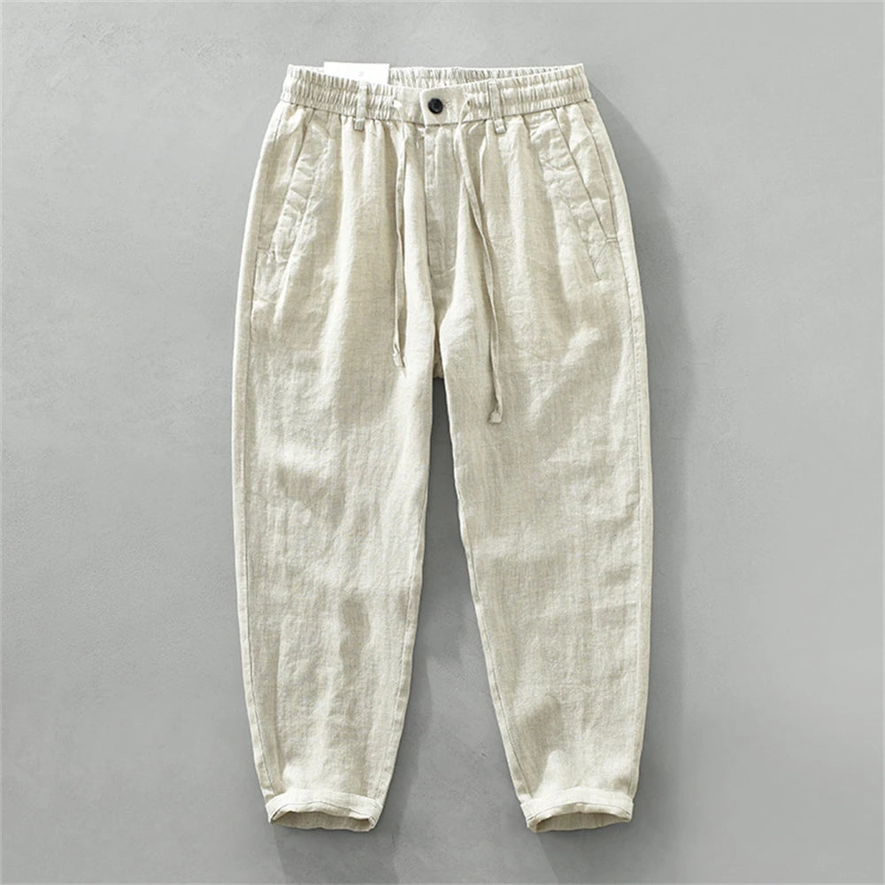 Pantaloni di lino premium