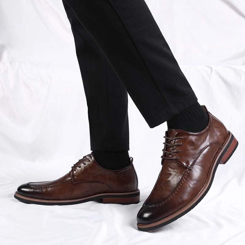 Italian Leather Oxford Business Shoes