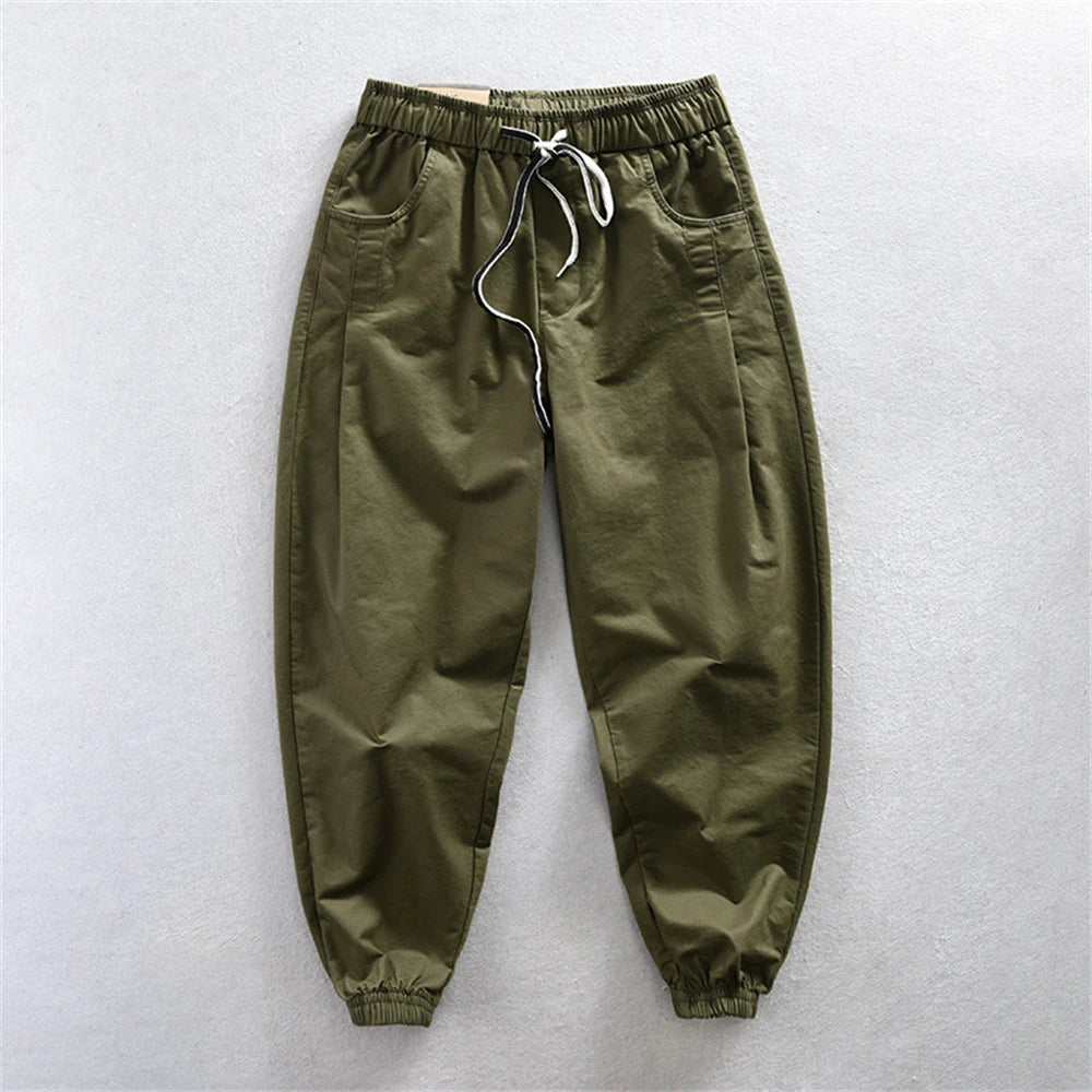 Eleganti pantaloni cargo in cotone