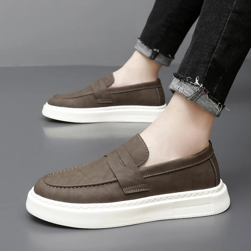 Chic Leather Slip-on Shoes