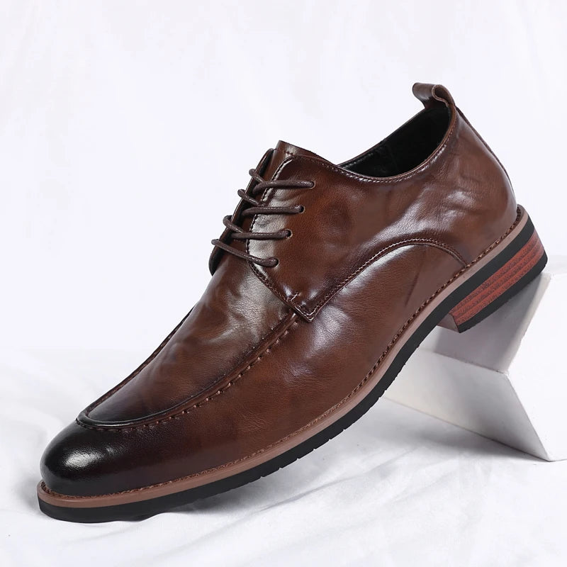 Italian Leather Oxford Business Shoes