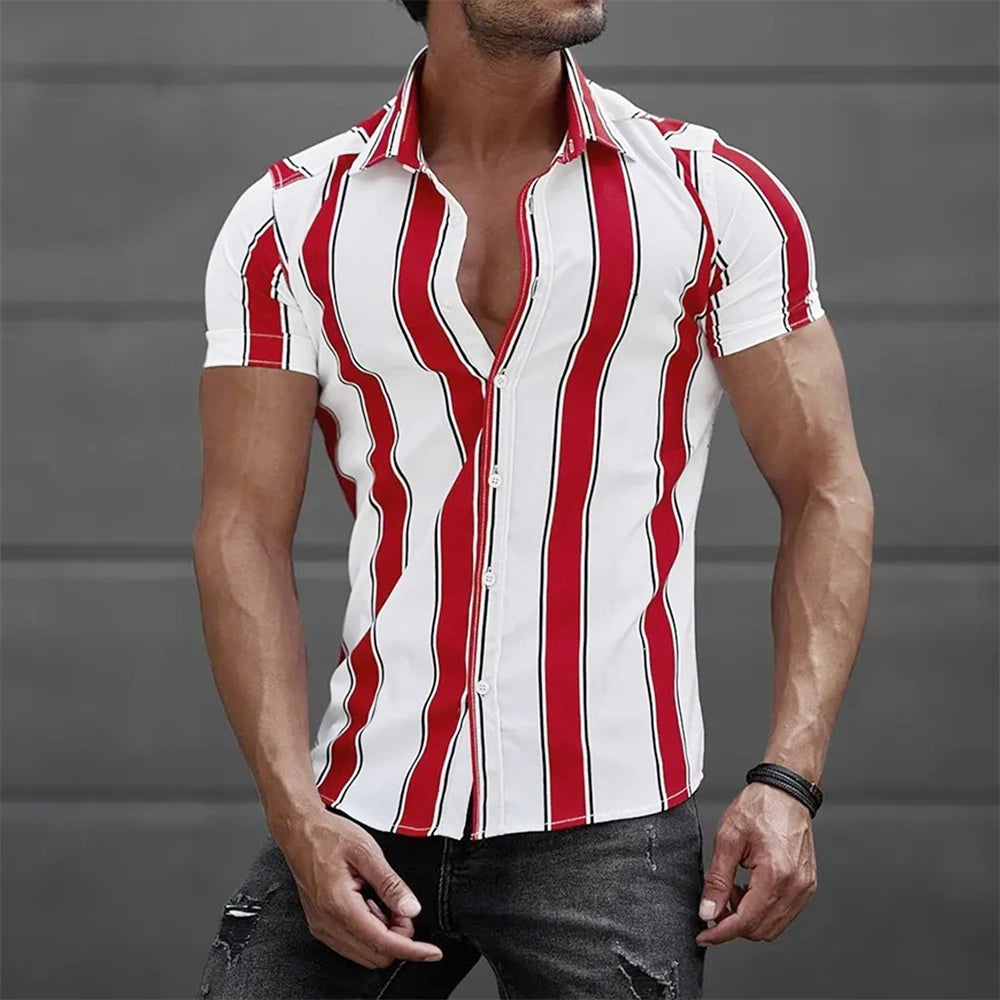 Striped Short Sleeved Summer Shirt