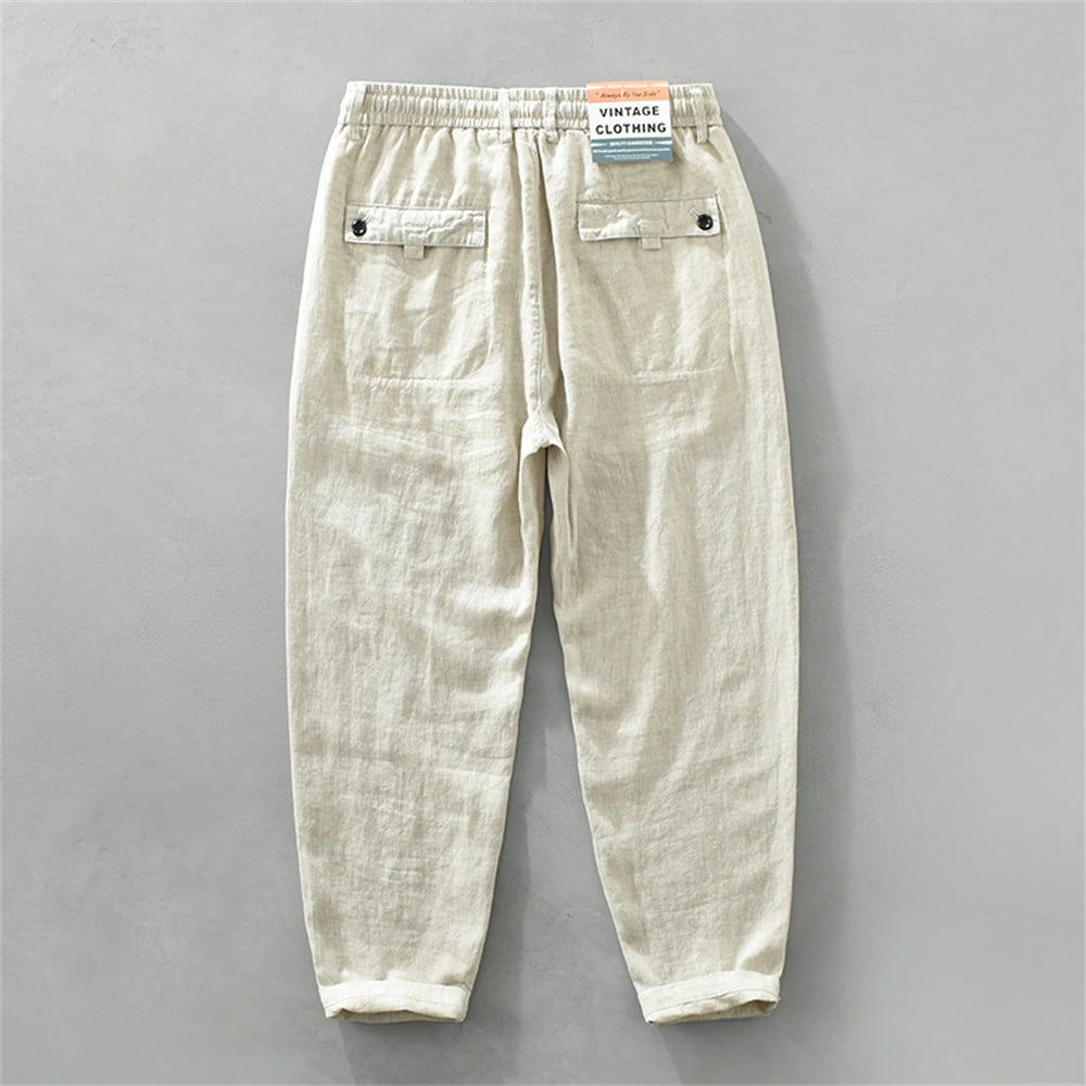 Pantaloni di lino premium