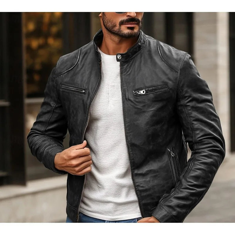 Giacca in pelle premium