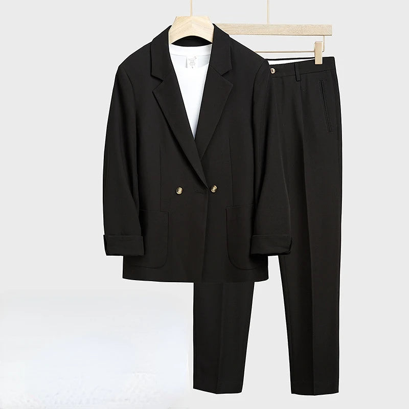 Elegant Loose Fit Men's Set