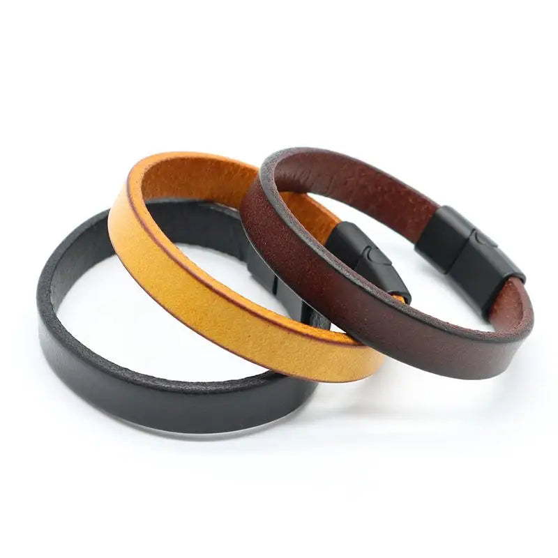 Leather Wrap Men's Bracelet