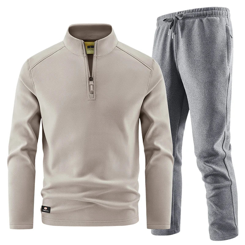 Elegant Men's Zip Sweater Set