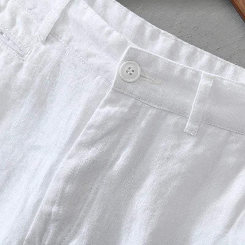Short en lin haut de gamme