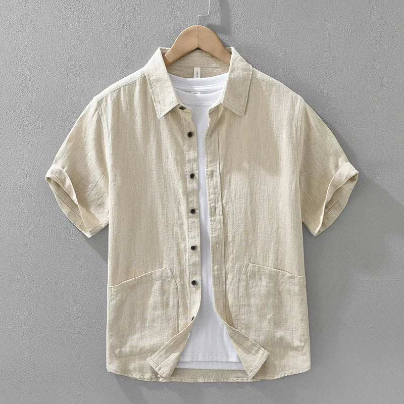Casual Japanese Linen Shirt