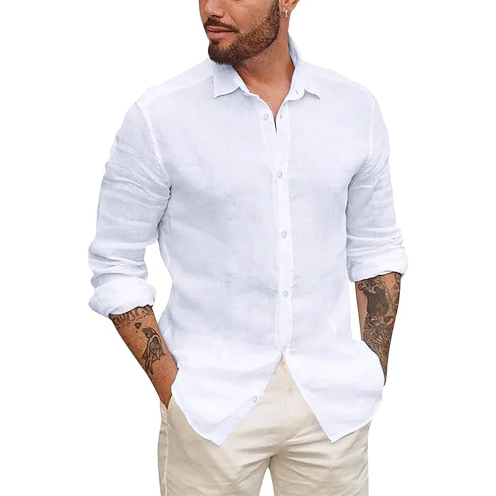 Hawaiian Cotton Linen Shirt
