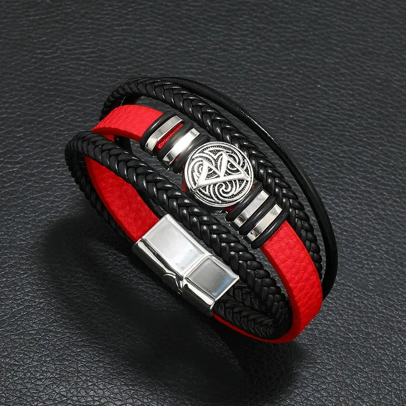 Musical Symbol Men's Leather Bracelet