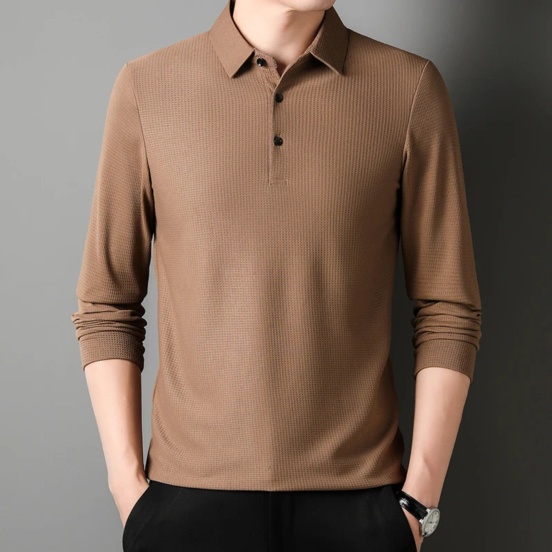 Elegant Long Sleeved Polo Shirt