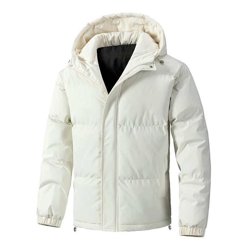 Elegant Hooded Parkas Jacket