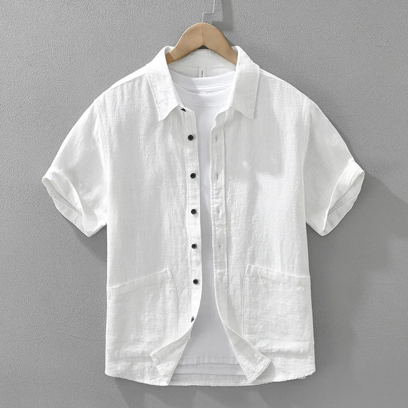 Casual Japanese Linen Shirt
