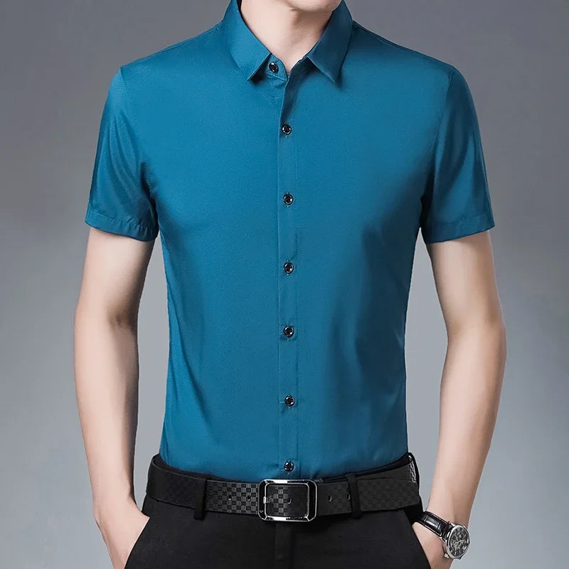 Business Casual Short-Sleeved Shirt