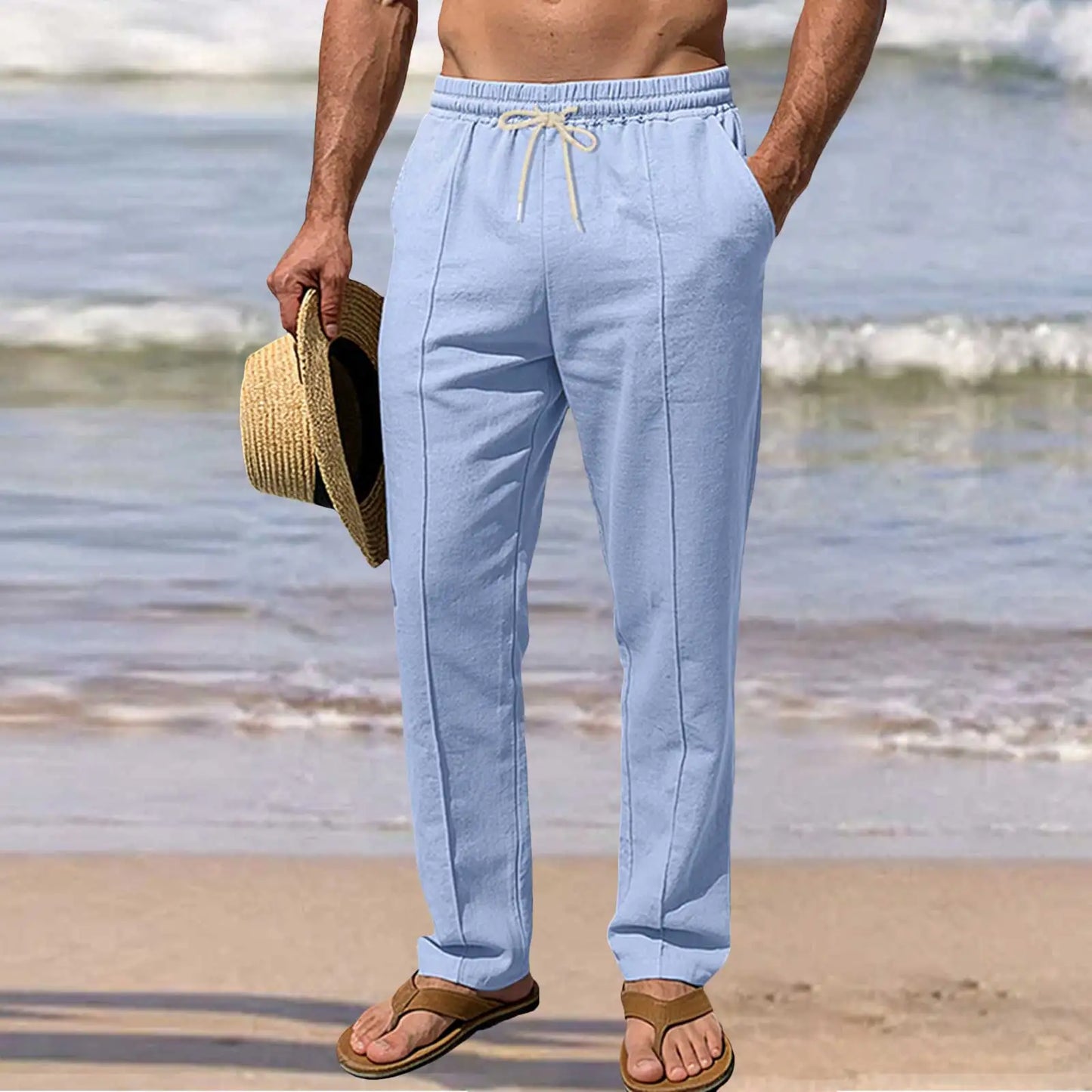 Eleganti pantaloni estivi in cotone