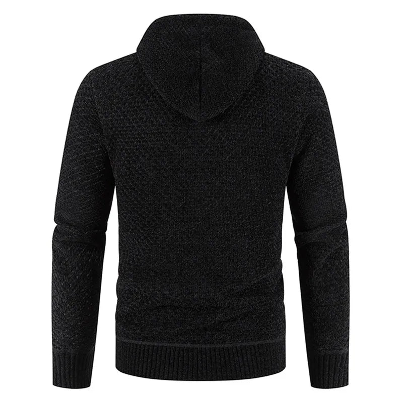 Cardigan da uomo con cappuccio