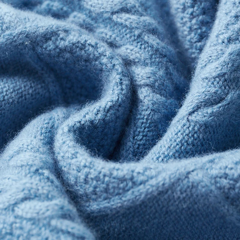 Patterned Cashmere Turtleneck