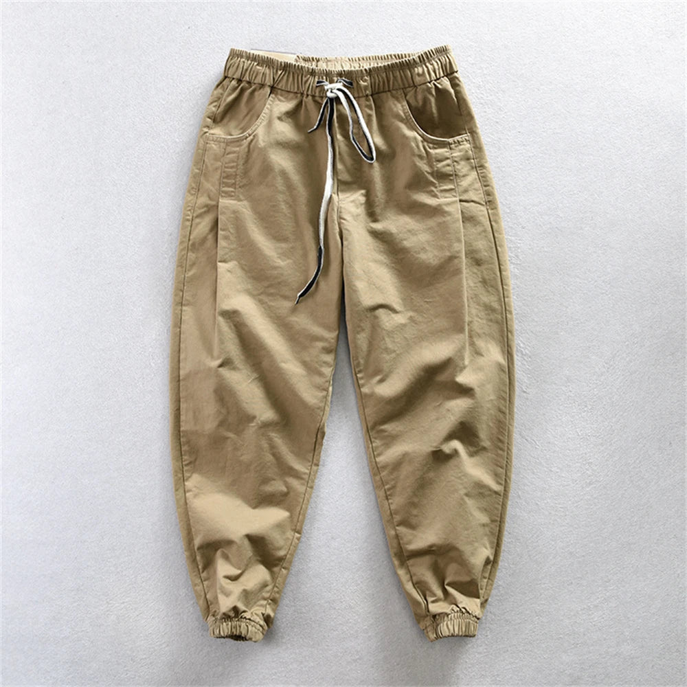 Eleganti pantaloni cargo in cotone
