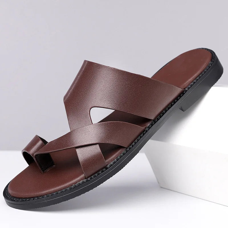 Elegant Leather Slippers