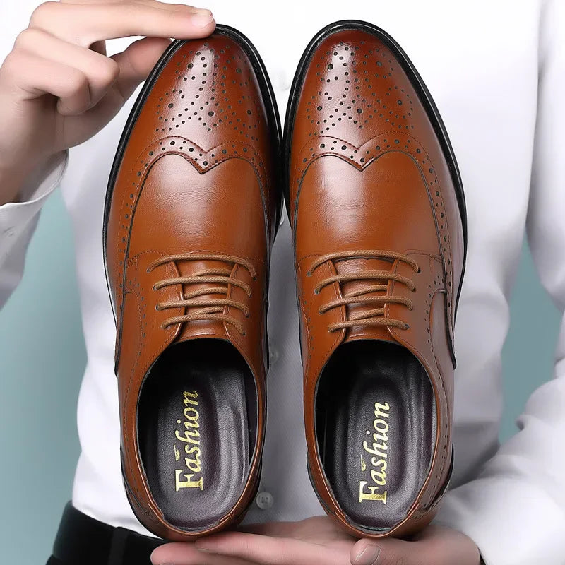 Chaussures brogues élégantes en cuir