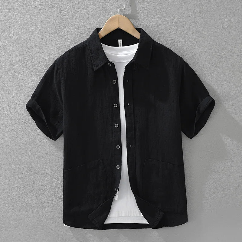 Casual Japanese Linen Shirt