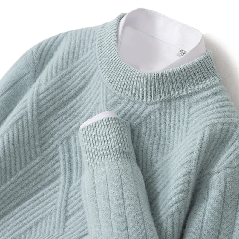 Elegant Pattern Cashmere Sweater