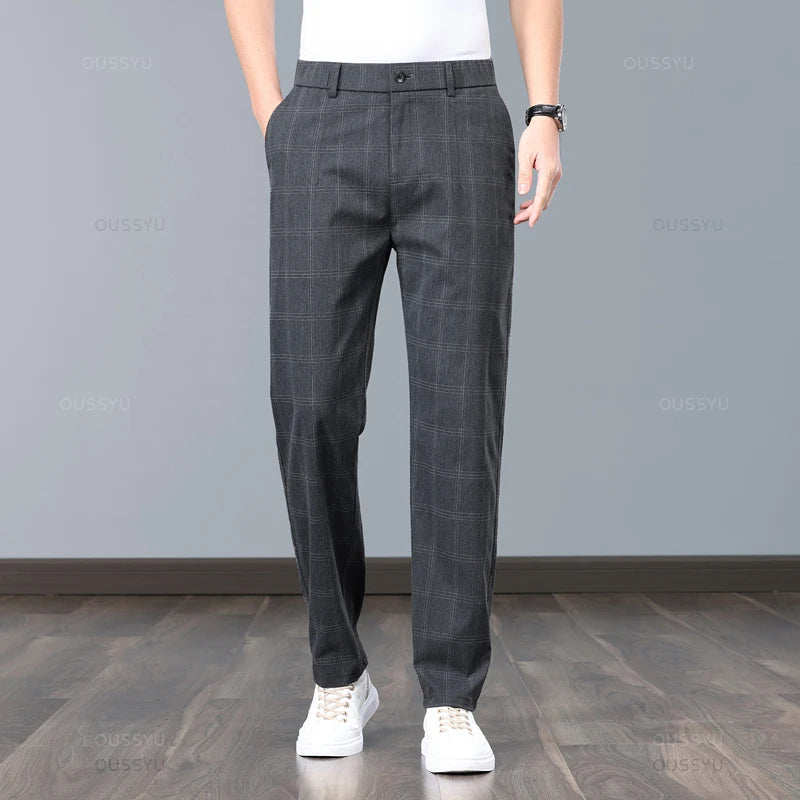 Plaid Stretch Pants