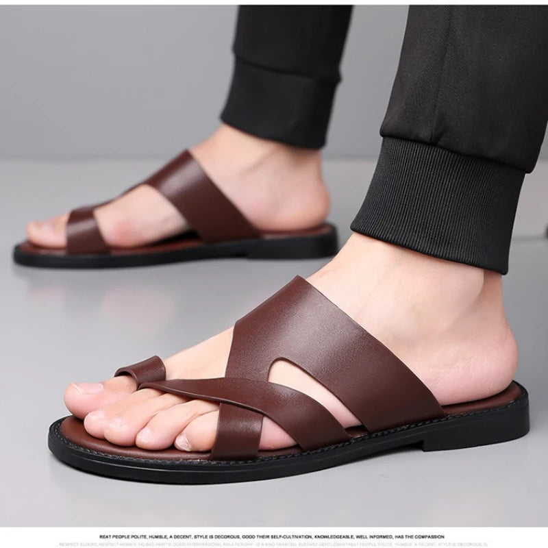 Elegant Leather Slippers