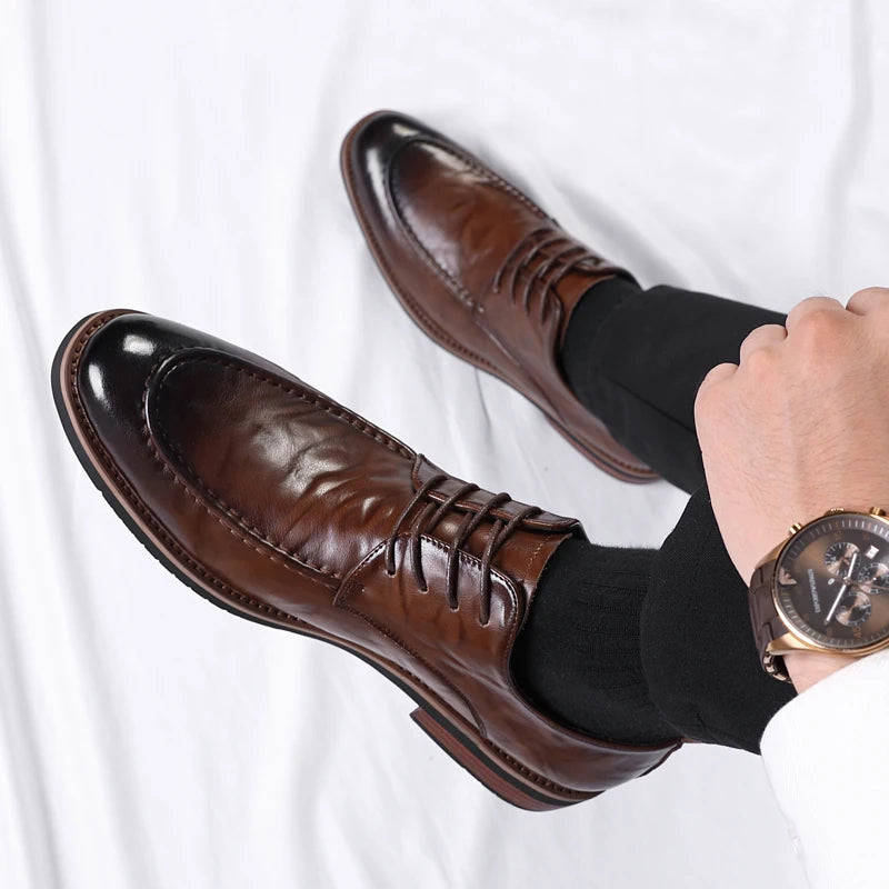 Italian Leather Oxford Business Shoes