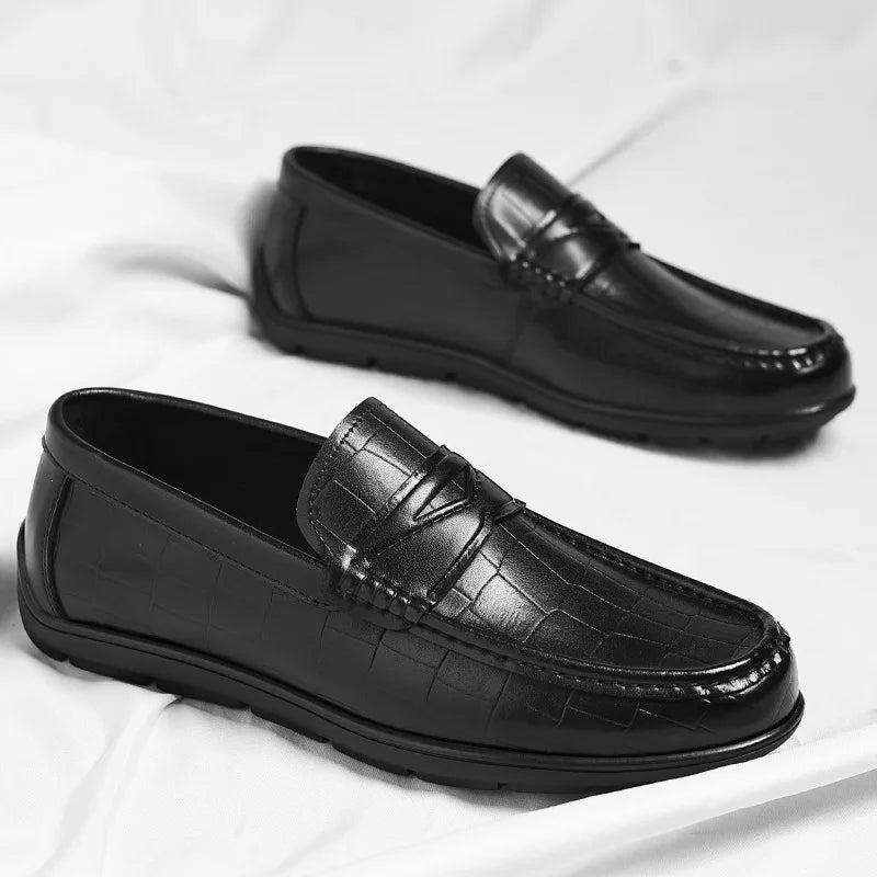 Mocassins élégants en cuir britannique
