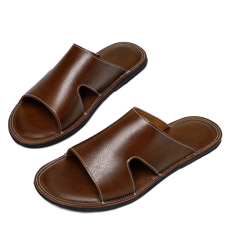 Pantofole casual in pelle