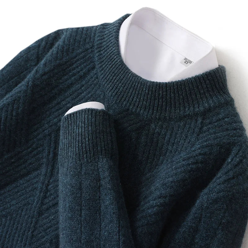 Elegant Pattern Cashmere Sweater