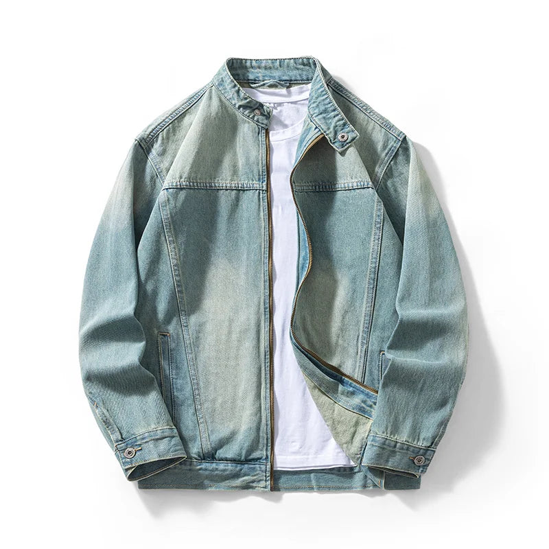Veste en jean à fermeture éclair