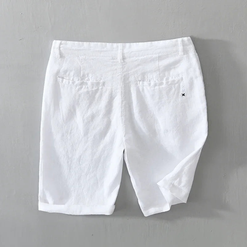 Short en lin haut de gamme