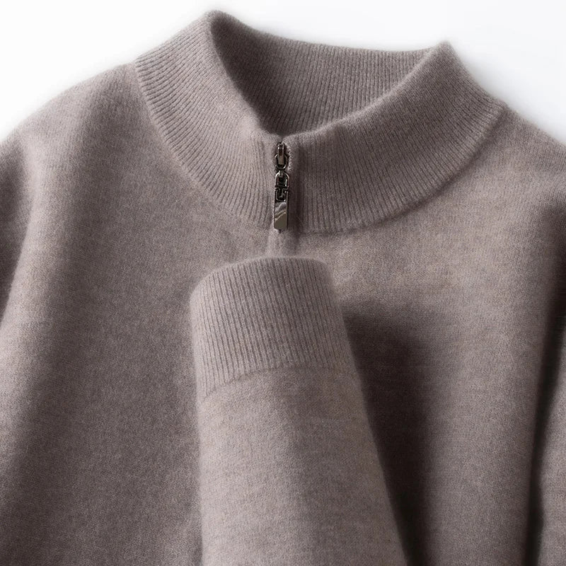 Australian Merino Wool Zip Sweater