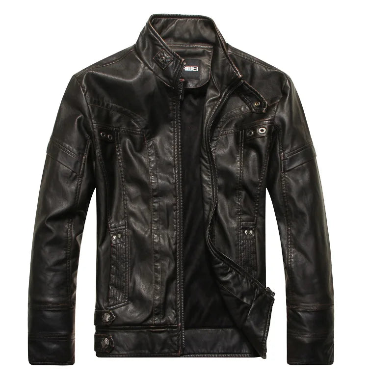 Veste en cuir élégante de style américain