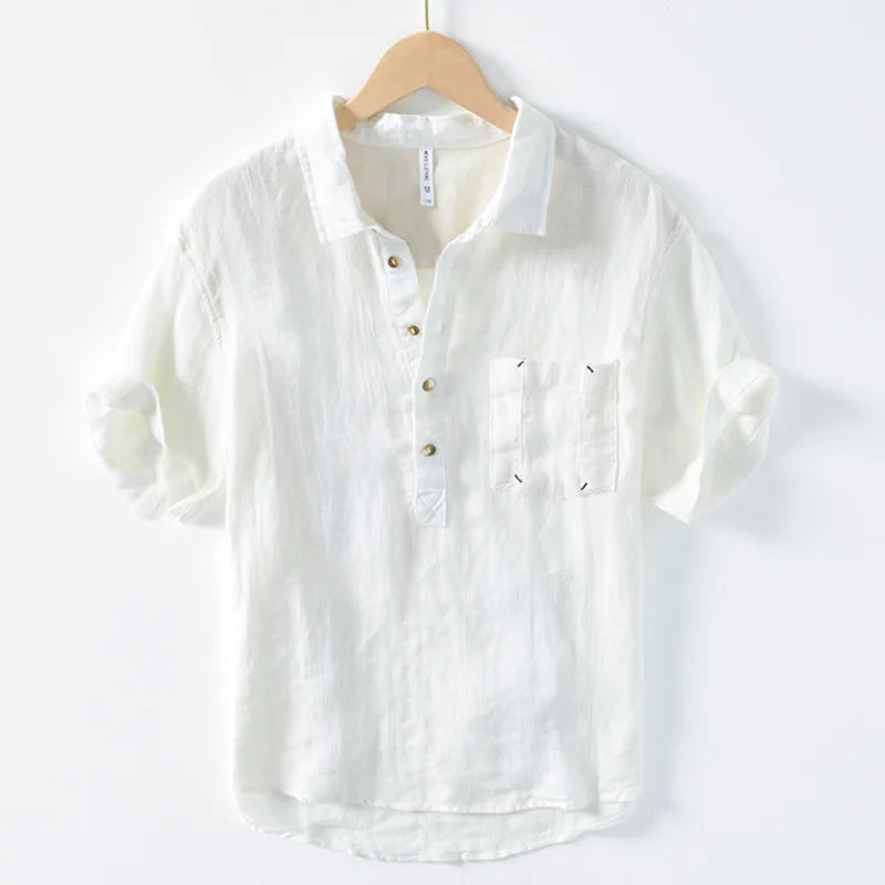 Elegant Japenese Linen Shirt