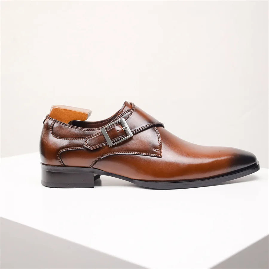 Chaussures à boucle en cuir italien