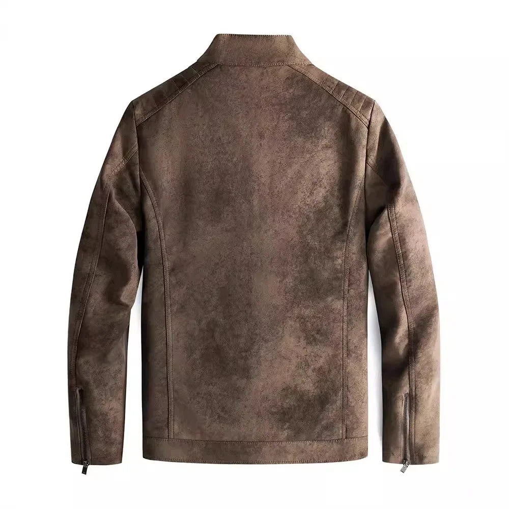 Elegant Fleece Lined Leather Jacket