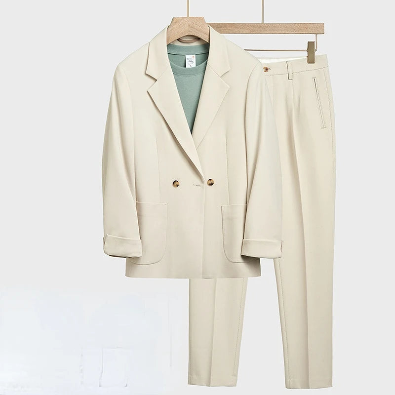 Elegant Loose Fit Men's Set