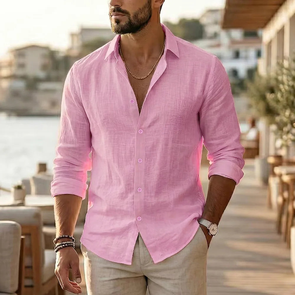 Elegant Cotton Linen Shirt