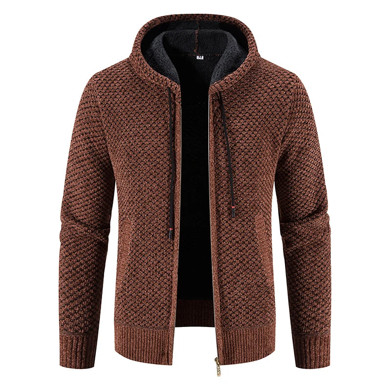 Cardigan da uomo con cappuccio