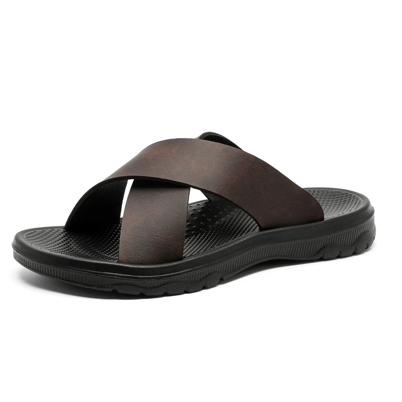 Sandali casual in pelle
