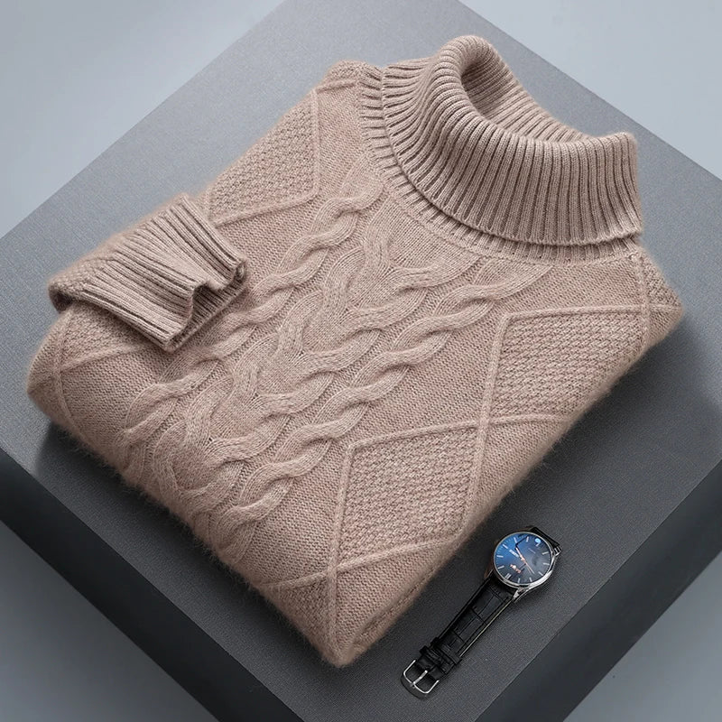 Elegant Pattern Cashmere Sweater