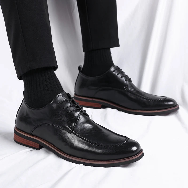 Italian Leather Oxford Business Shoes