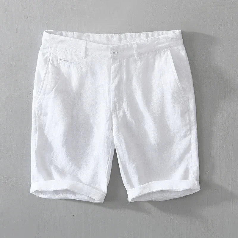 Short en lin haut de gamme