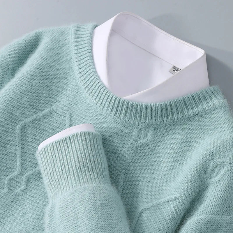 Diamond Pattern Cashmere Sweater