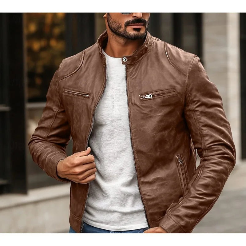 Giacca in pelle premium